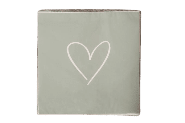 Serviette Herz grün