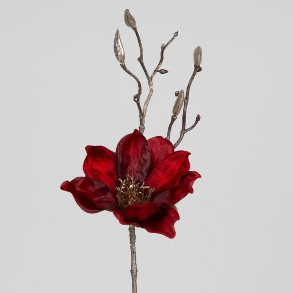 Magnolien-Zweig rot 30 cm