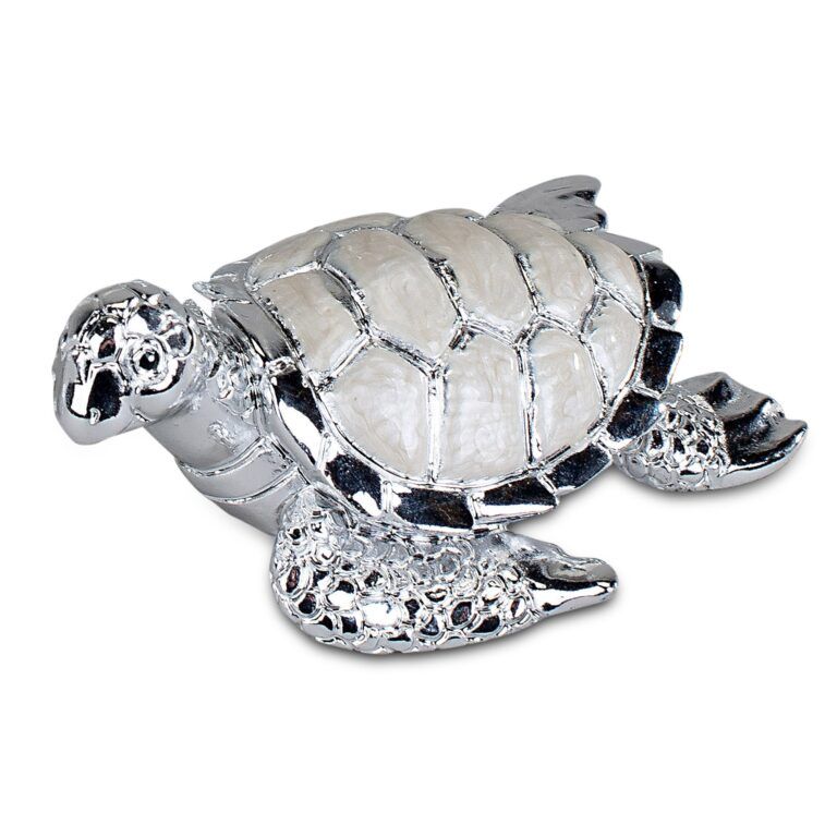 Schildkröte Pearl-Silber aus Kunststein