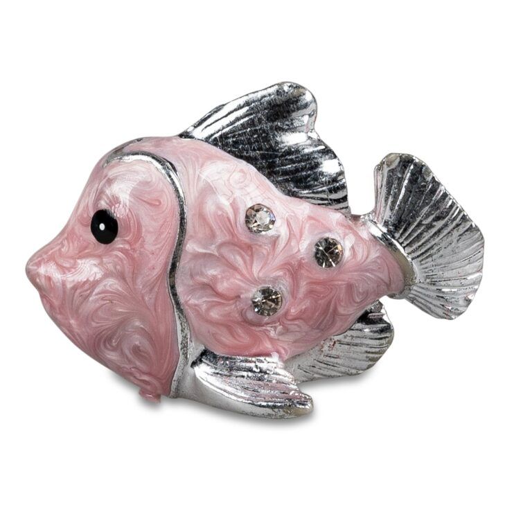 Fisch rosa Pearl-Silber aus Kunststein