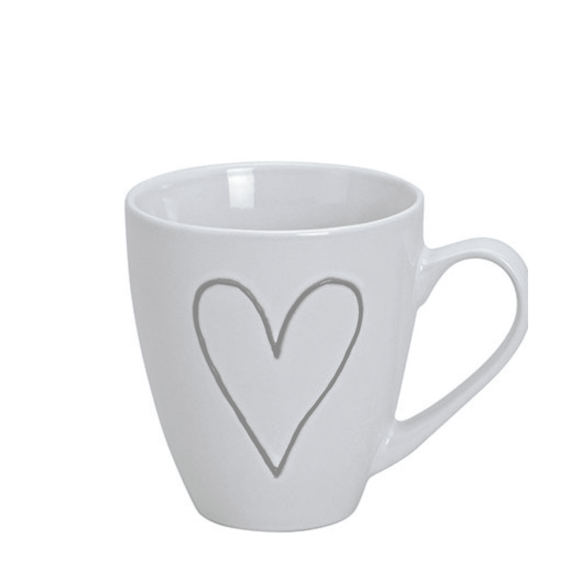 Jumbo-Tasse mit Herzdekor in Beige Jumbo-Tasse mit Herzdekor in Beige