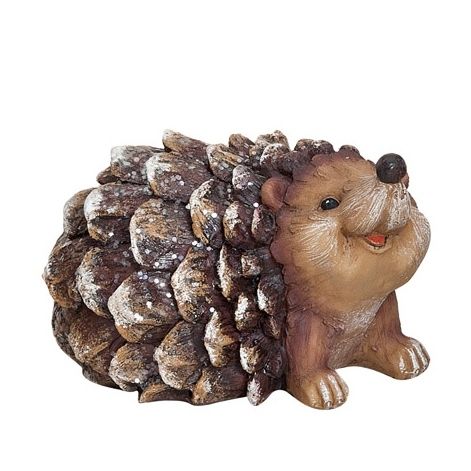 Igel aus Poly sitzend mit Glitter