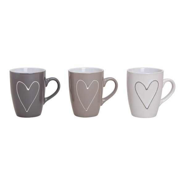 Tasse mit Herzdekor wähle aus 3 Farben