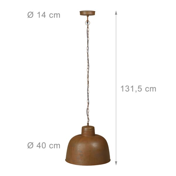 Deckenlampe Metall rostig