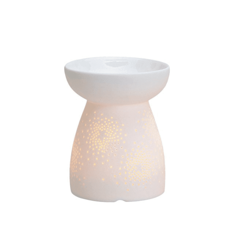 Duftlampe mit Herzen aus Porzellan