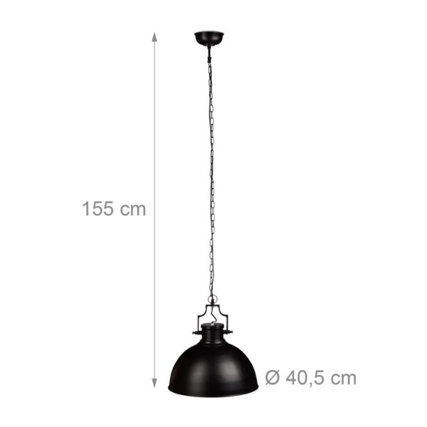 Deckenlampe Metall schwarz-kupfer Industrial