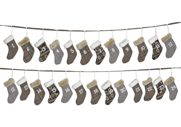 Adventskalender Stoffsocken