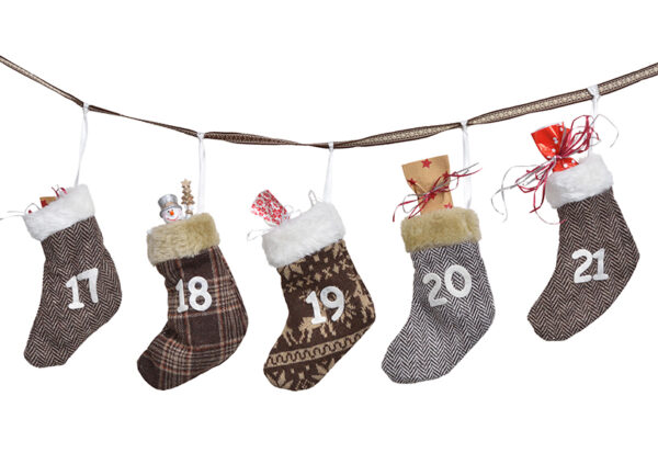 Adventskalender Stoffsocken