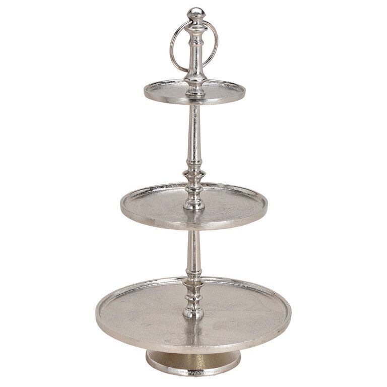 Etagere Aluminium rund 3-teilig 55 cm