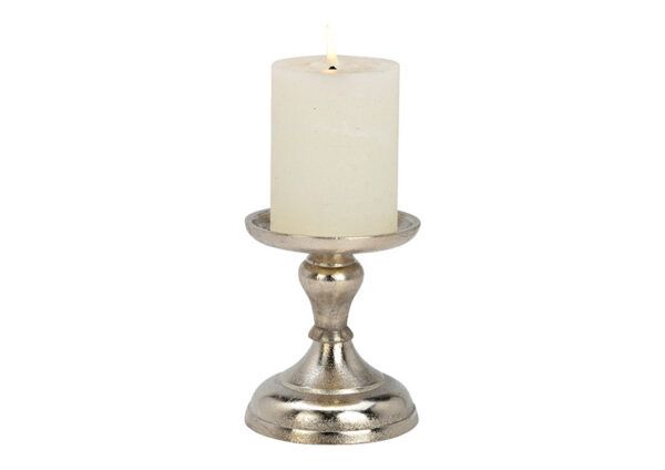 Kerzenhalter aus Metall Silber 11 cm