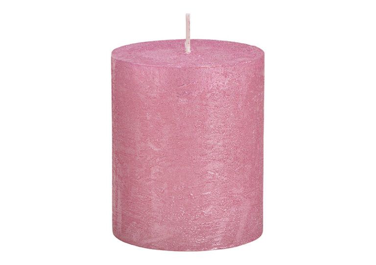 Kerze Shimmer Finish Rosa/Pink in 4 Grössen