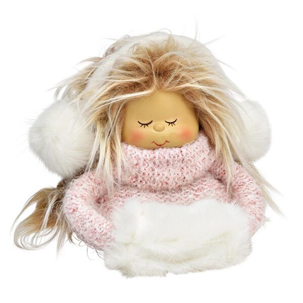 Winter Mädchen Büste mit Mütze aus Poly