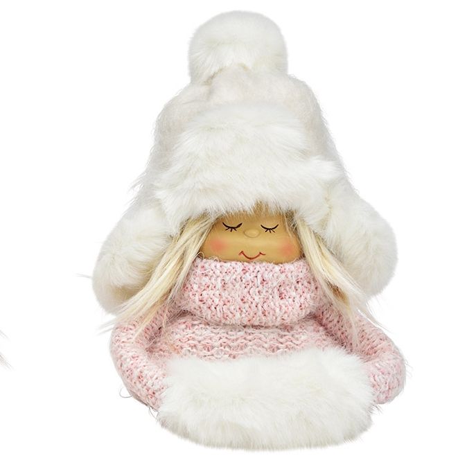 Winter Mädchen Büste mit Mütze aus Poly