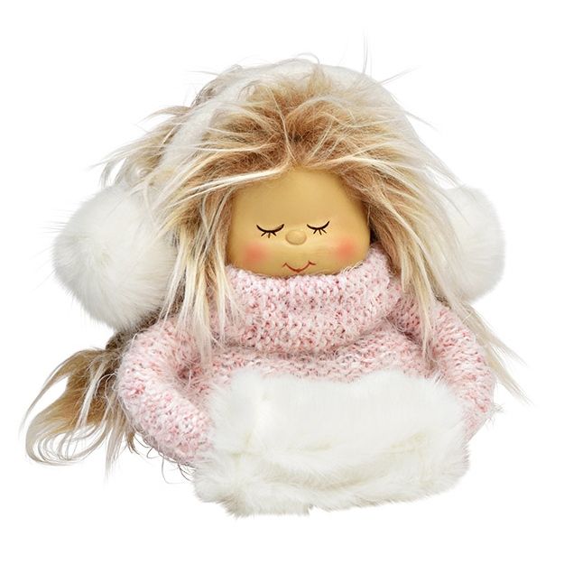 Winter Mädchen Büste mit Mütze aus Poly