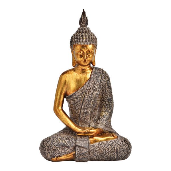 Buddha in gold / braun 25 cm