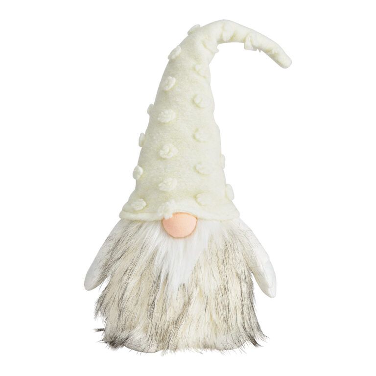 Wichtel Fred aus Textil in weiss