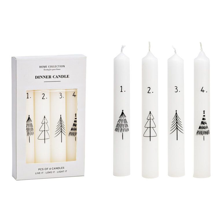 Advent Stabkerzen 1–4 / 4er-Set perfekt für den Adventskranz