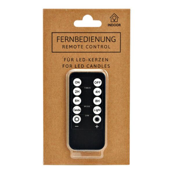 LED Kerze Wachs beige mit Flackerlicht 12 cm