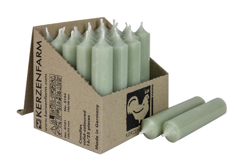 Stabkerze Salbei grün 10 cm