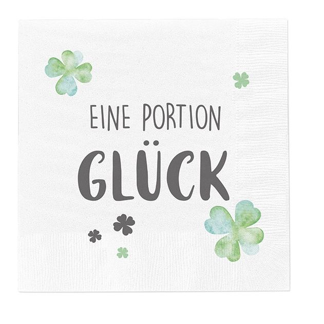 Serviette "100% von Herzen"