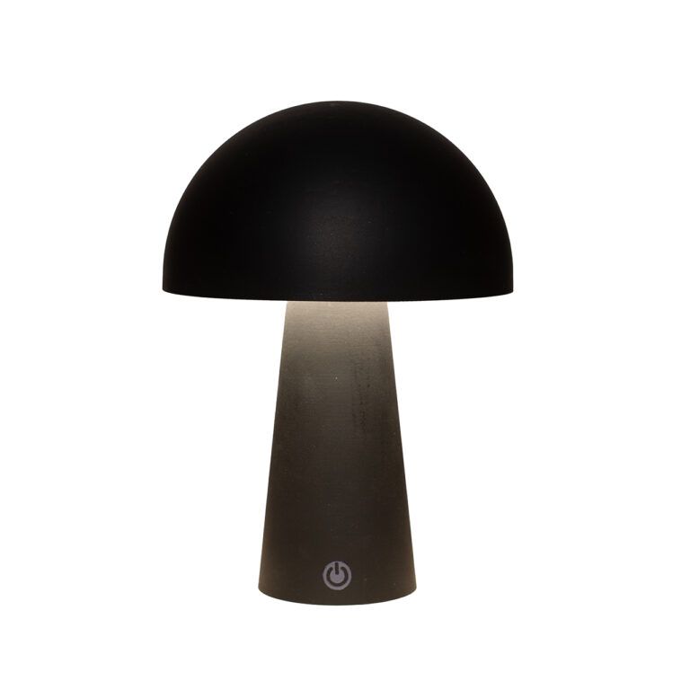 Tischlampe Pilzform in Schwarz LED mit USB Zuleitung