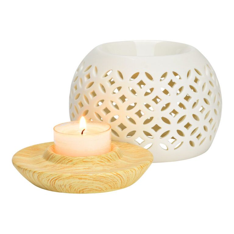 Duftlampe mit Durchbruch aus Porzellan