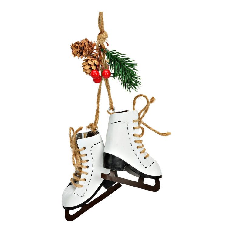 Hänger Schlittschuhe aus Metall 23 cm
