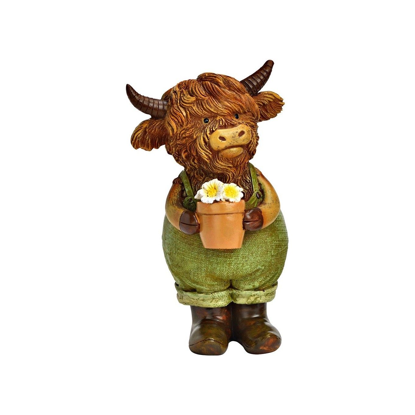 Hochlandrind / Yak braun mit grüner Hose 10 cm Hochlandrind / Yak braun mit grüner Hose 10 cm