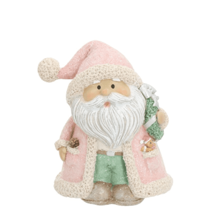 Weihnachtsmann Candy mit Tannenbaum im Arm 11 cm
