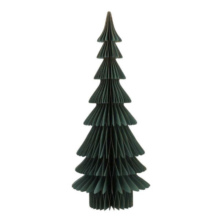 Tannenbaum aus Papier/Pappe in Dunkelgrün 45 cm