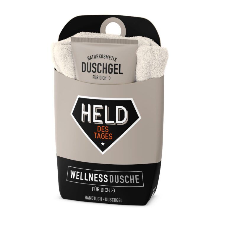 Geschenkset Wellnessdusche "Held des Tages" Naturkosmetik