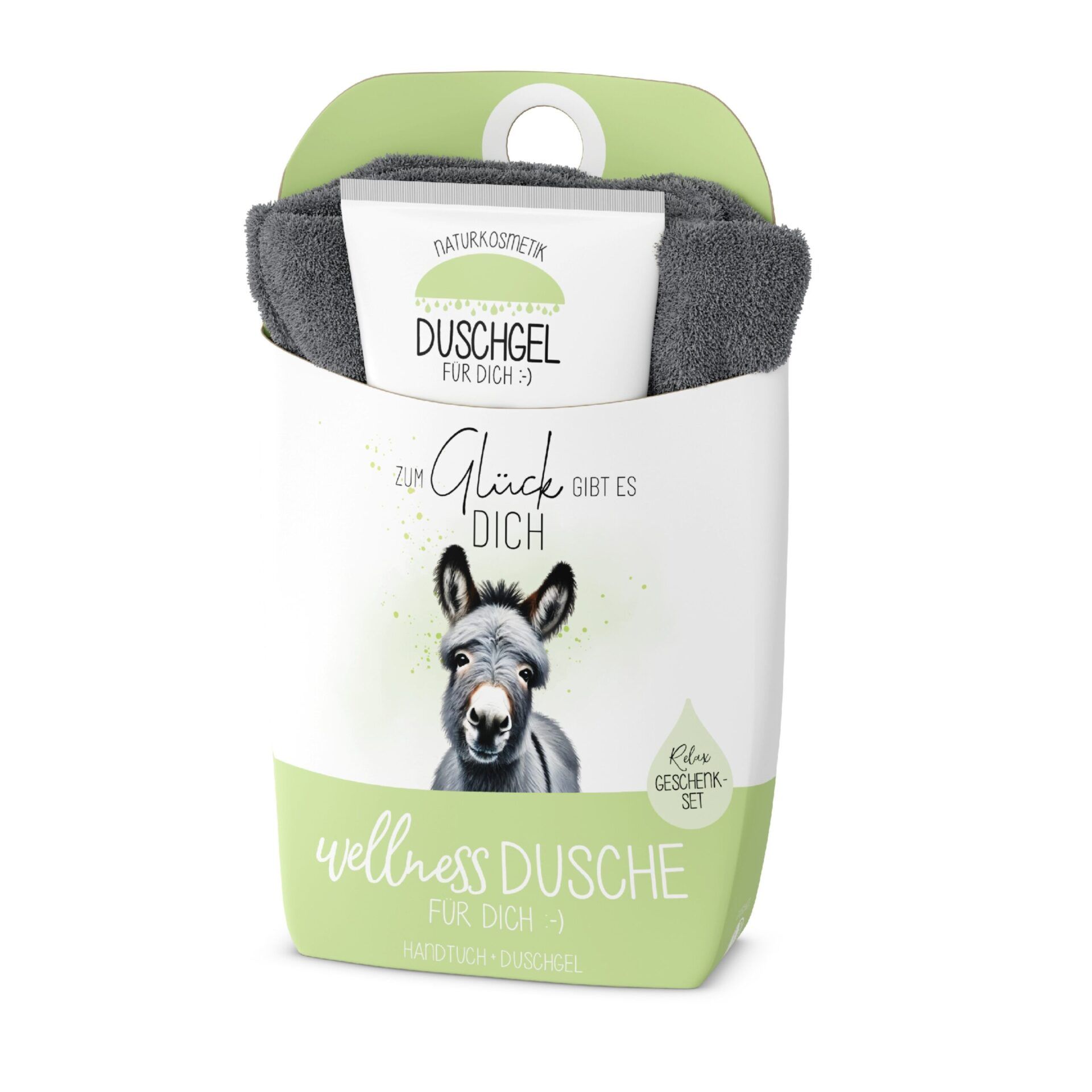 Geschenkset Wellnessdusche "Zum Glück gibt es Dich" Naturkosmetik Geschenkset Wellnessdusche "Zum Glück gibt es Dich" Naturkosmetik