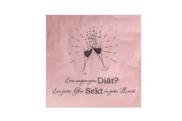 Serviette mit Spruch: Eine ausgewogene Diät?.....