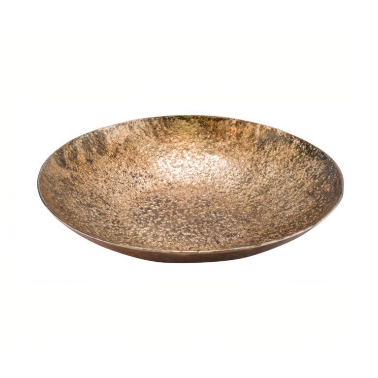 Schale aus Aluminium 32 cm in Gold