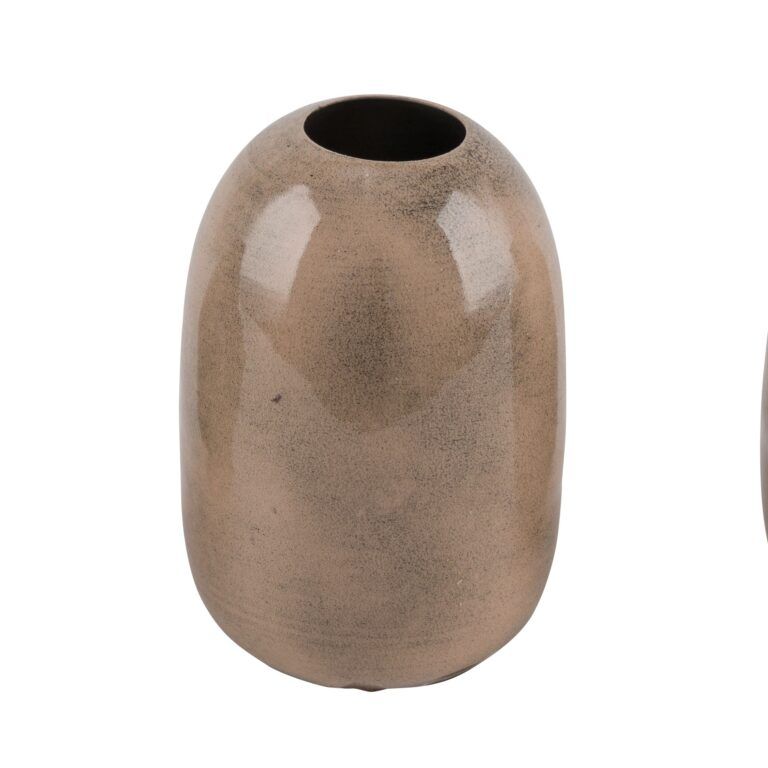 Vase aus Metall 9.5 cm in beige Variante 2