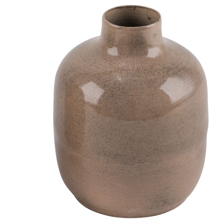 Vase aus Metall 9.5 cm in beige Variante 1