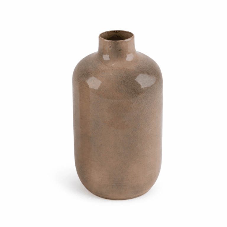 Vase aus Metall 12 cm in beige Variante 3