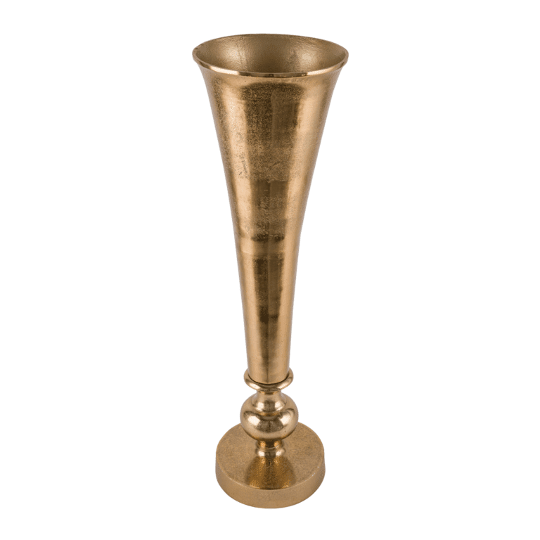 Vase / Bodenvase aus Aluminium in Gold 69 cm