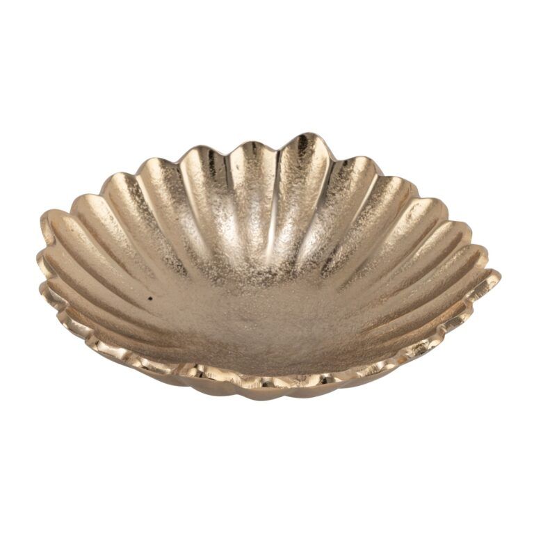Schale aus Aluminium 24.5 cm in Form einer Blüte
