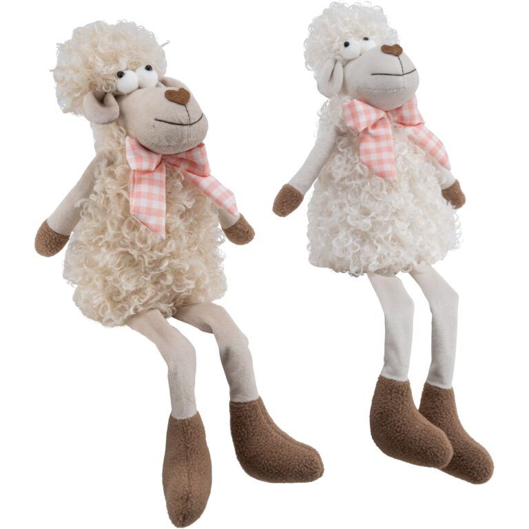 Schaf Kantenhocker aus Stoff in 2 Farben