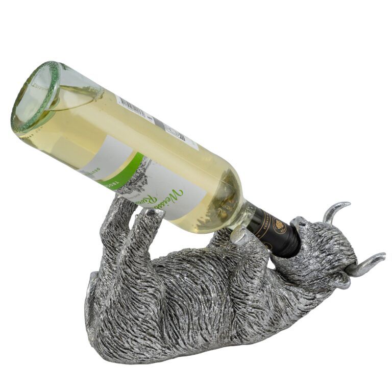 Flaschenhalter Kuh in Gold