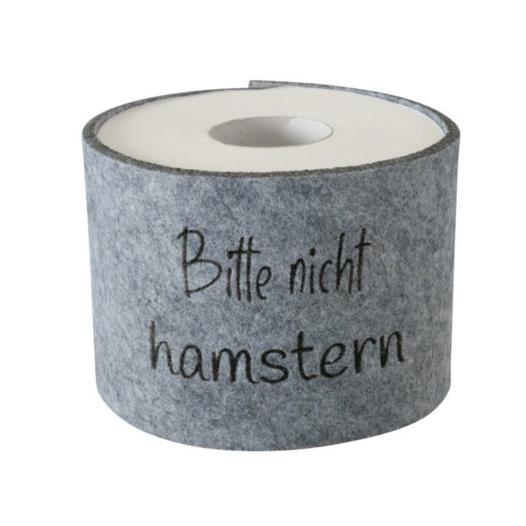 WC Rollenhalter mit Spruch "Bitte nicht hamstern"