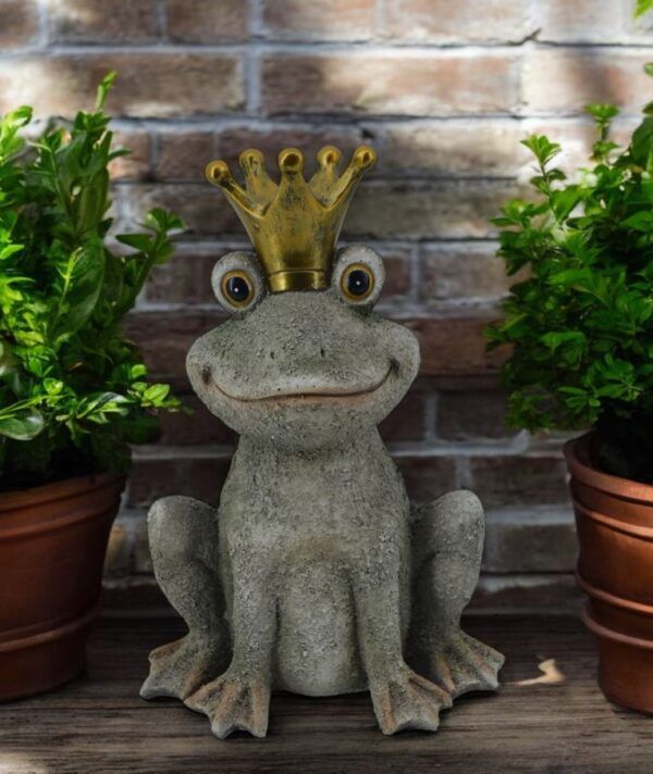 Froschkönig Aufsteller aus Polyresin