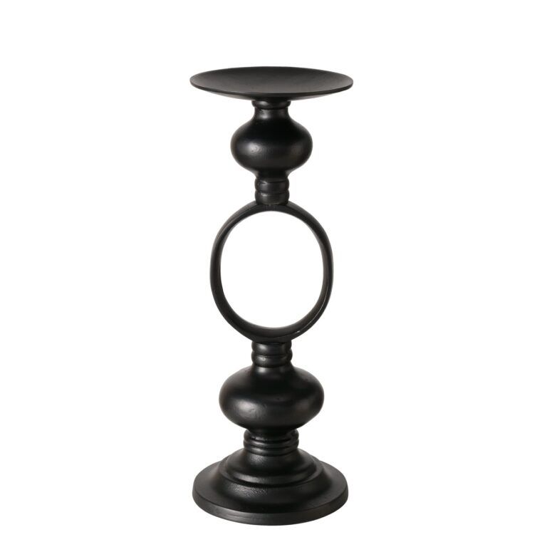 Kerzenständer aus Metall in Schwarz für Stumpkerzen 47.5 cm