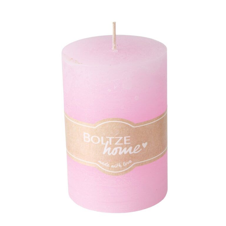 Kerze Casual rustikal Rosa 10 cm