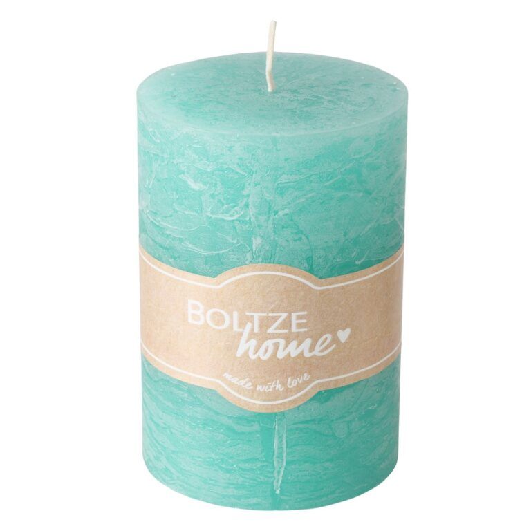 Kerze Casual rustikal Türkis 10 cm