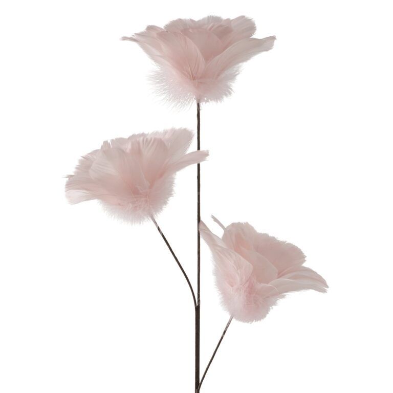 Federstecker Blume mit 3 Köpfen in Rosa 64 cm Federstecker Blume mit 3 Köpfen in Rosa 64 cm