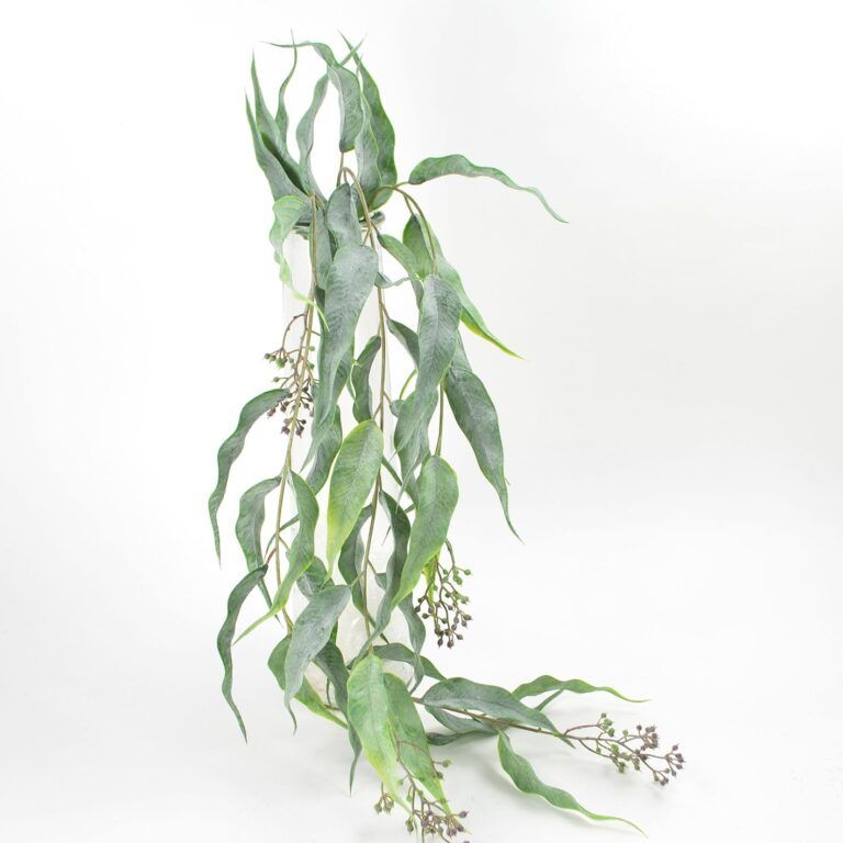 Pflanzen-Hänger Eucalyptus 76 cm grün mit Blüten
