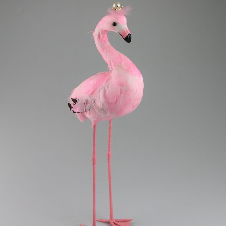Flamingo mit Federn in Pink