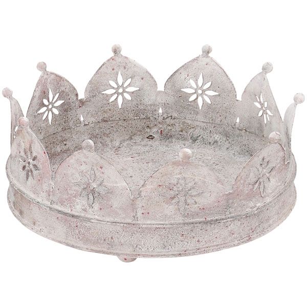 Krone Schale aus Metall im Antik Style